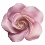 Rózsaszín gyöngyházas rózsa cukorvirág