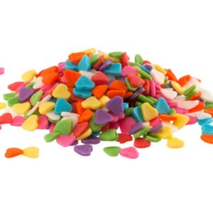 színes cukor szívek édességek dekorálásához