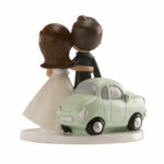 Autós rajzfilmes esküvői torta figura