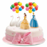 Hamupipőke és Belle torta dekorációs készlet gyerekeknek
