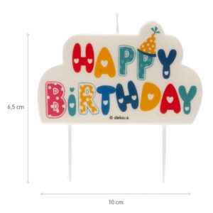Happy Birthday születésnapos tortagyertya 2D