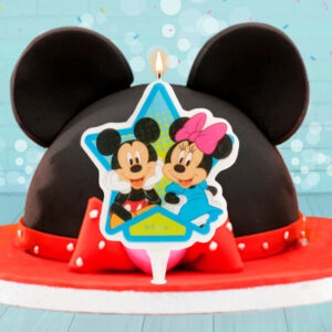 Mickey és Minnie tortagyertya 2D születésnapos tortákra